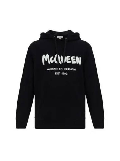 Graffiti Logo Hoodie Black - ALEXANDER MCQUEEN - BALAAN 2