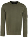 Men's Pocket Lens Crew Neck Knit Top Khaki - CP COMPANY - BALAAN 1