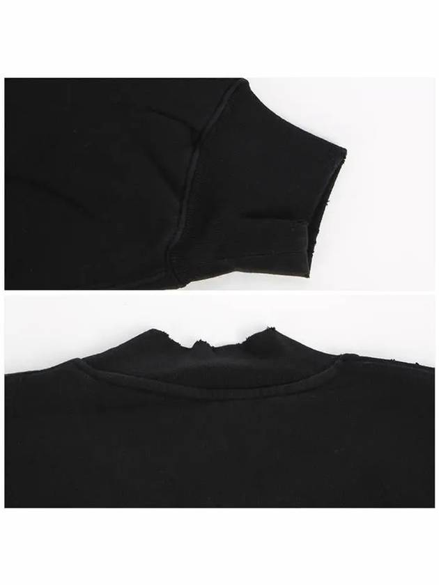 Women's Free Embroidery Distressed Sweatshirt Black - BALENCIAGA - BALAAN 7