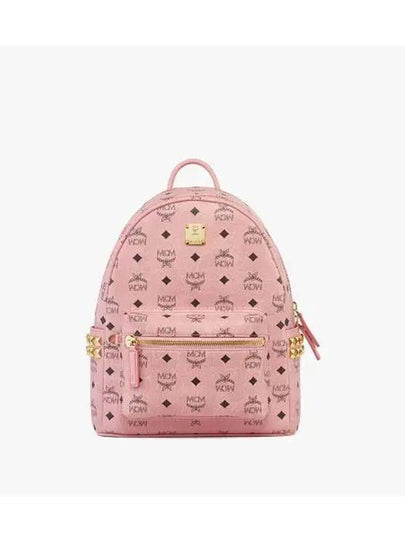 Stark Side Studs Small Visetos Backpack Pink - MCM - BALAAN 2