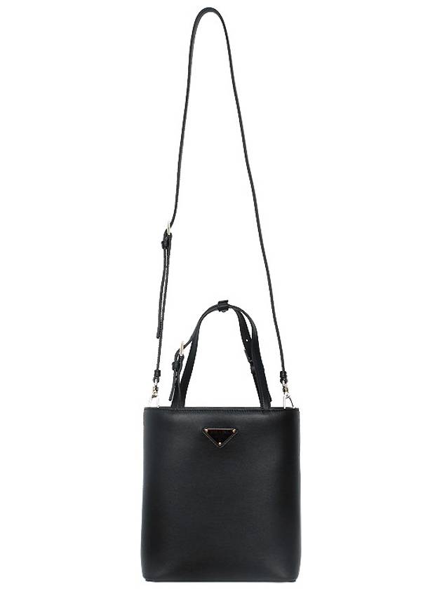 Triangle Logo Tote Bag Black - PRADA - BALAAN 4