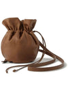 Nappa Globe Leather Bucket Bag Cognac - LEMAIRE - BALAAN 3