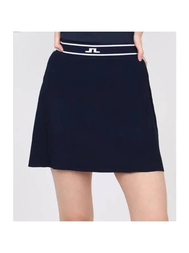 Women's Knitted Knit Skirt Navy - J.LINDEBERG - BALAAN 1