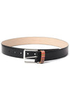 Signature Striped Leather Belt Black - PAUL SMITH - BALAAN 2