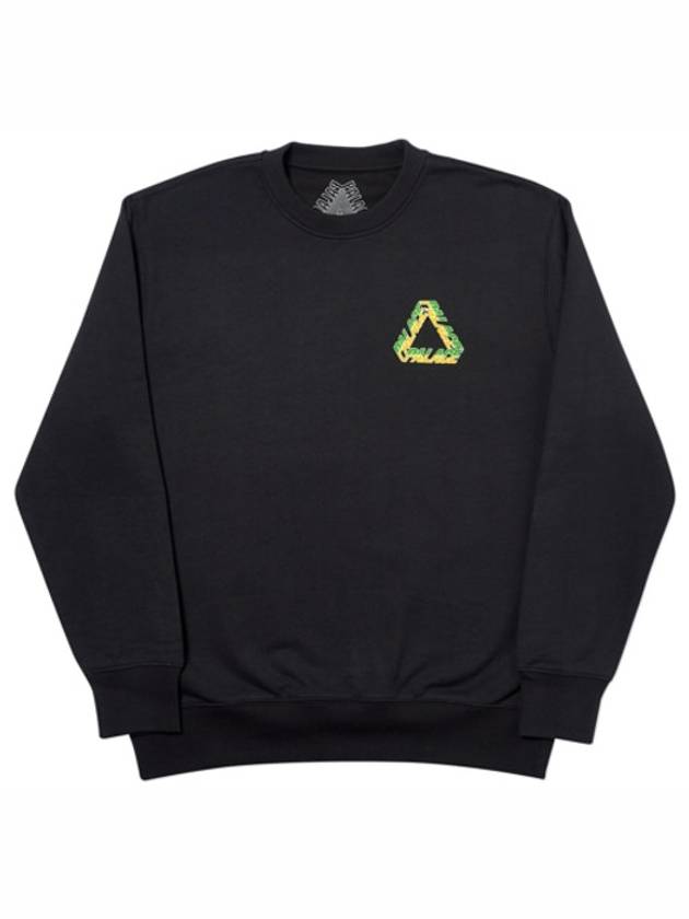 Split P3 Crew Neck Sweatshirt Black AUTUMN SPLIT P3 CREW BLACK - PALACE - BALAAN 2