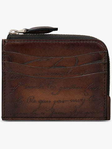 Core Logic Scritto Leather Zipper Card Holder - BERLUTI - BALAAN 1