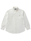 Embroidery Pony Oxford Long Sleeve Shirt White - POLO RALPH LAUREN - BALAAN 2