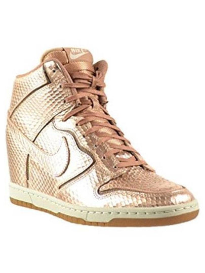 Women's Dunk Sky Cut Out High Top Sneakers Metallic Bronze - NIKE - BALAAN 2