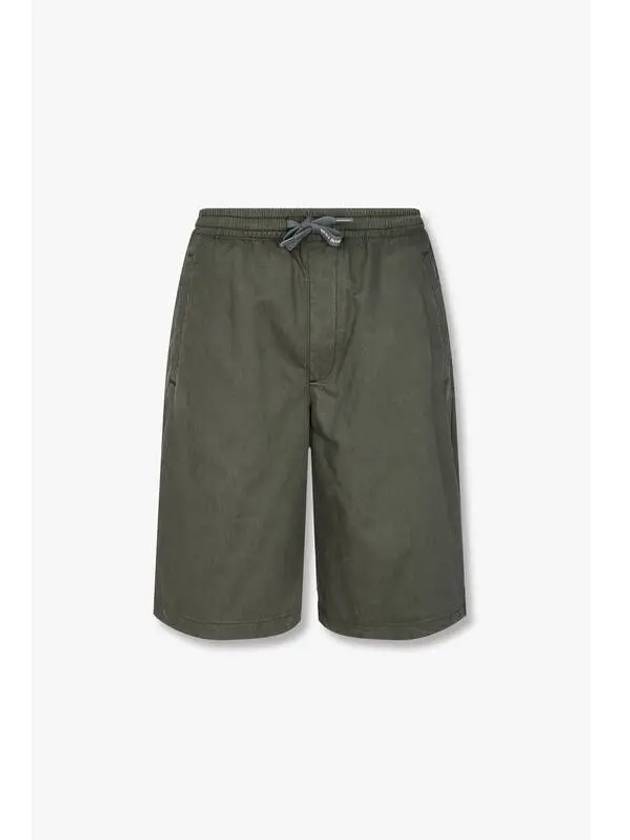 Men s Lyocell Blend Banding Shorts Green - ARMANI EXCHANGE - BALAAN 1