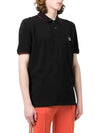 Zebra Patch Regular Fit Short Sleeve Polo Shirt Black - PAUL SMITH - BALAAN 3