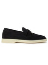 Summer Charms Walk Suede Loafers Black - LORO PIANA - BALAAN 1