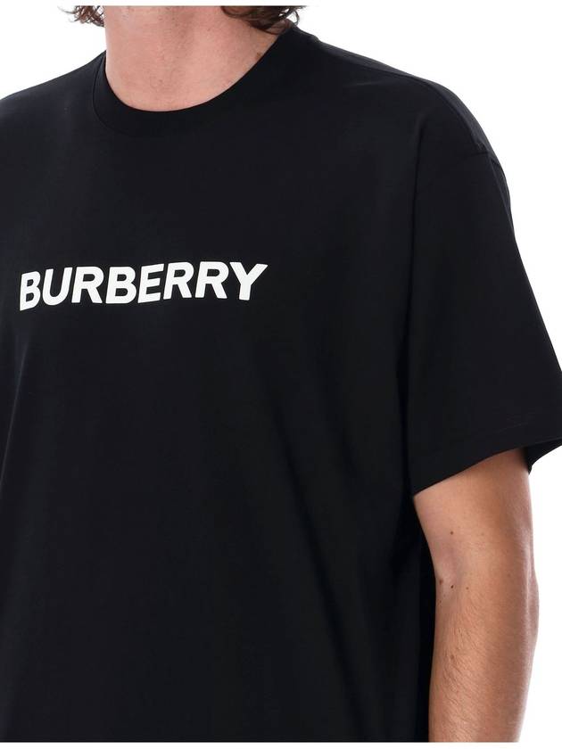 Logo Print Cotton Short Sleeve T-Shirt Black - BURBERRY - BALAAN 4