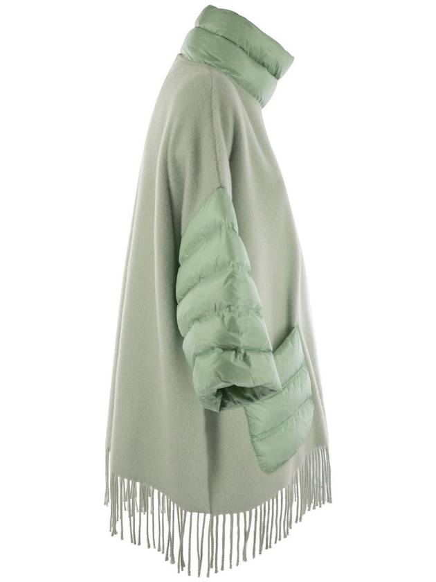 Wool poncho with down details - HERNO - BALAAN 3