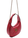 GG Marmont Half Moon Mini Bag Red - GUCCI - BALAAN 4