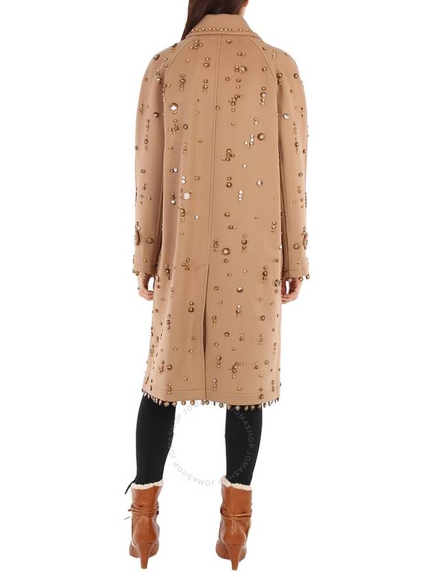 Burberry Wool Cashmere Single-breasted Embellished Car Coat, Brand Size 6 (US Size 4) - BURBERRY - BALAAN 3