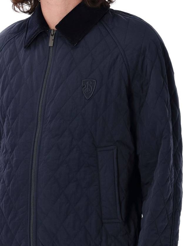 Corduroy Collar Quilted Nylon Jacket Navy - BURBERRY - BALAAN 4