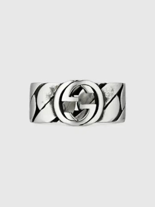 Interlocking G Ring Silver YBC661515001 - GUCCI - BALAAN 2