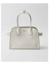 Medium Leather Tote Bag White - PRADA - BALAAN 1