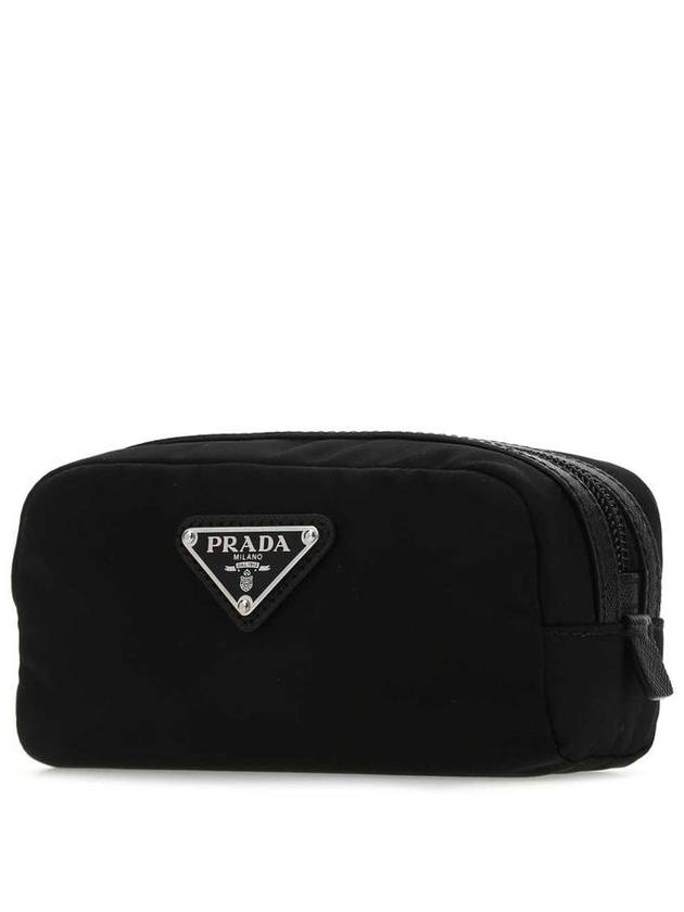 Triangle Logo Pouch Bag Black - PRADA - BALAAN 3