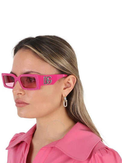 Dolce and Gabbana Pink Rectangular Ladies Sunglasses DG4447B 326284 53 - DOLCE&GABBANA - BALAAN 2