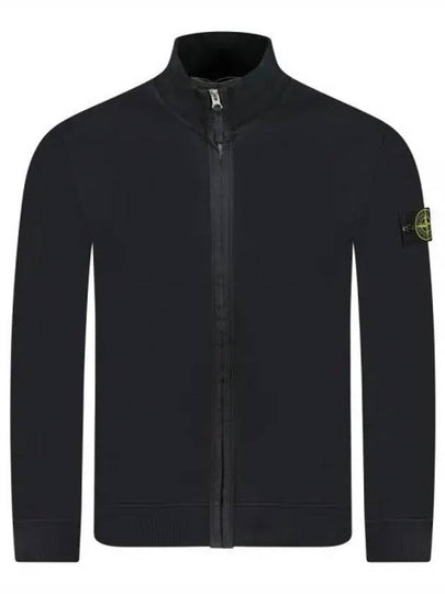 Logo Patch Zipper Zip-Up Jacket Black - STONE ISLAND - BALAAN 2