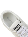 SN White suede leather sneakers for men 5E114E 054 F0009 - MIU MIU - BALAAN 8