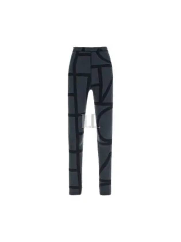 Women's Monogram Print Leggings Grey - TOTEME - BALAAN 2