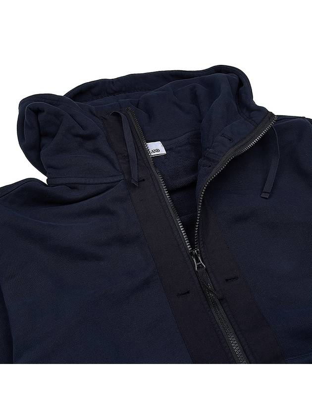 Wappen Patch Cotton Fleece Zip Up Hoodie Navy - STONE ISLAND - BALAAN 10