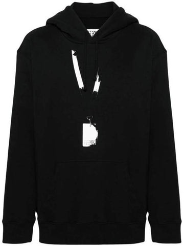 Backstage Pass Print Hooded Black - MAISON MARGIELA - BALAAN 1