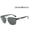 Eyewear Square Metal Sunglasses Black - EMPORIO ARMANI - BALAAN 3