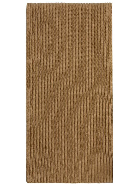 Wool Muffler Brown - GANNI - BALAAN.