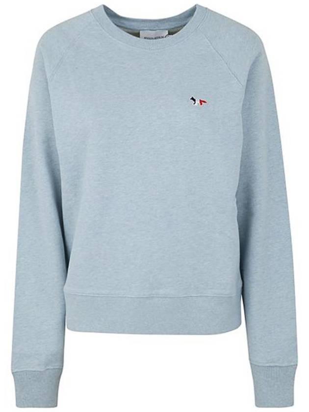 Tricolor Fox Patch Adjusted Sweatshirt Blue - MAISON KITSUNE - BALAAN 3