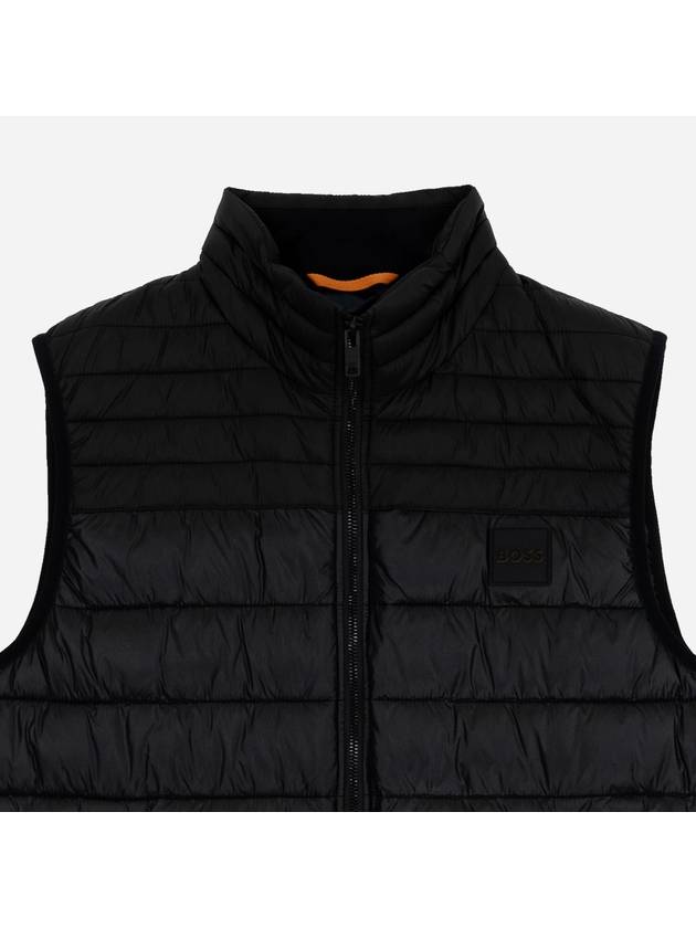 Water Repellent Regular Fit Stand Collar Puffer Vest Black - HUGO BOSS - BALAAN 3