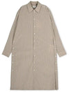 Women's Playful Striped Shirt Midi Dress Rose Beige - LEMAIRE - BALAAN 4