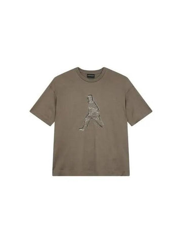 Men s Graphic Point Easy T Shirt Dark Brown 271900 - EMPORIO ARMANI - BALAAN 1