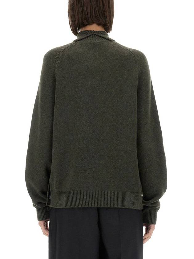 Pullover Cashmere Turtleneck Green - FENDI - BALAAN 4