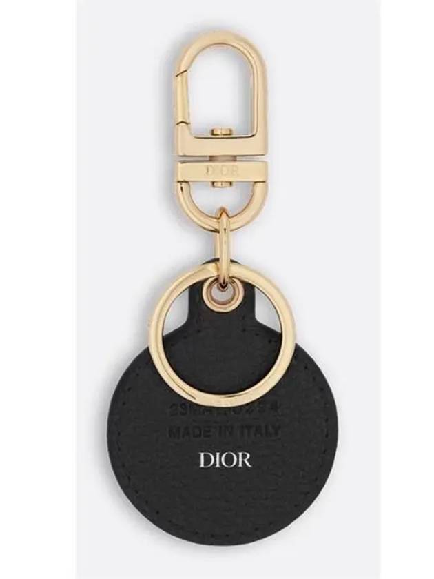 Grained Calfskin Gold Finish Brass Key Holder Black Gold - DIOR - BALAAN 3