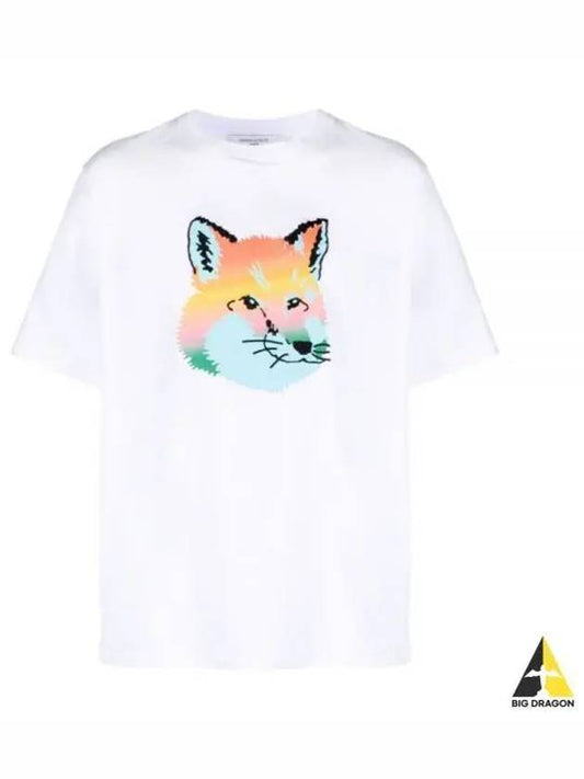 Vibrant Fox head Easy Short Sleeve T-Shirt White - MAISON KITSUNE - BALAAN 2