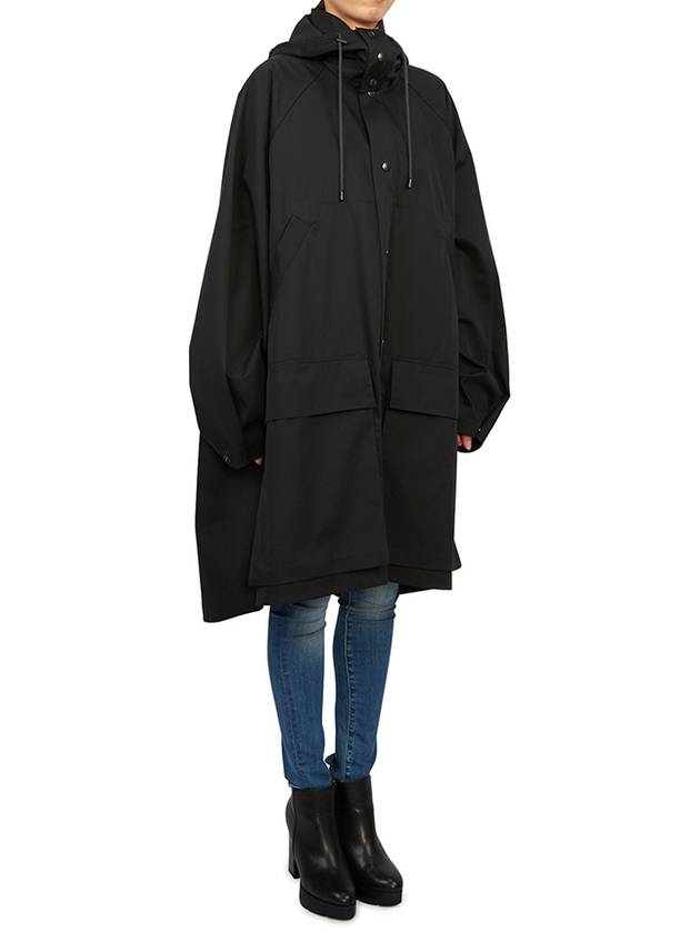 Women's Hooded Raincoat Black - LEMAIRE - BALAAN 7