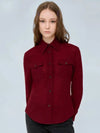 Slim fit shirt outerwear wool 100 wine 0125 - VOYONN - BALAAN 10