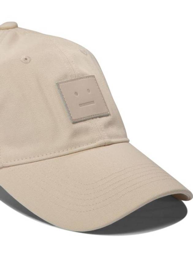 Leather Face Patch Ball Cap Oatmeal - ACNE STUDIOS - BALAAN 5