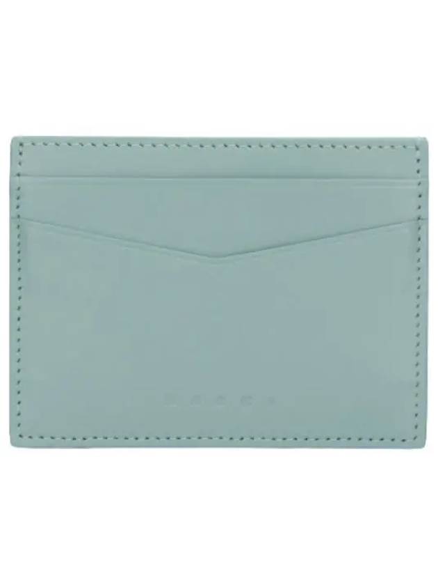 Flat Leather Card Wallet Mint - MARNI - BALAAN 2