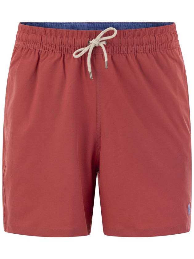 Men's Nylon Stretch Swimsuit With Logo Red - POLO RALPH LAUREN - BALAAN 2