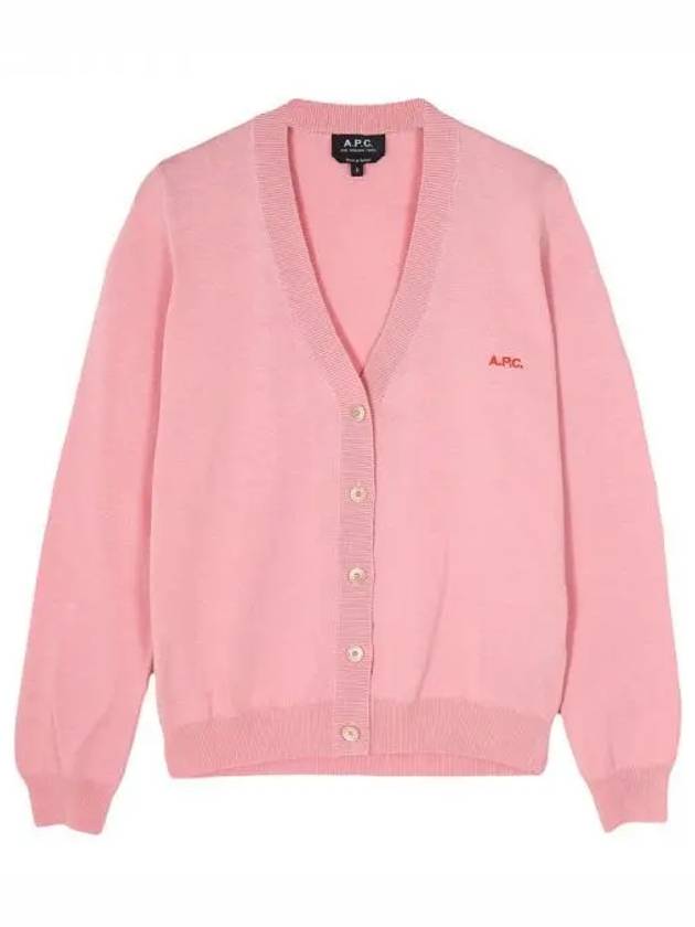 Bella Logo Embroidery Cardigan Pink - A.P.C. - BALAAN 2