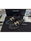 Big logo flip flop women's gold sandals - CHANEL - BALAAN 2