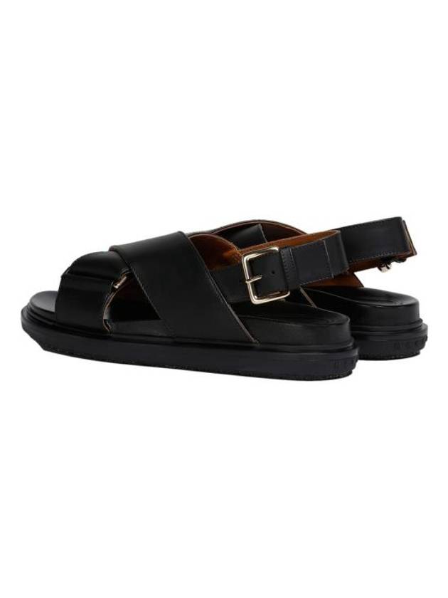 Fussbet Leather Sandals Black - MARNI - BALAAN 6