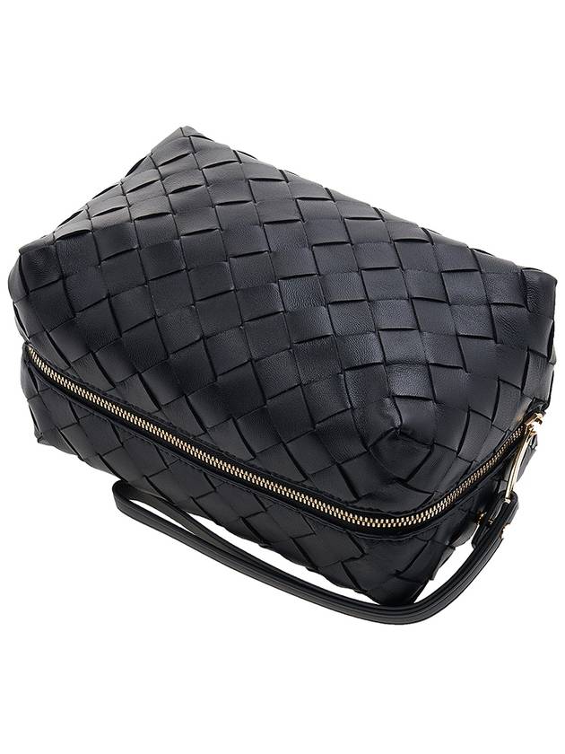 Intrecciato Leather Pouch Black - BOTTEGA VENETA - BALAAN 5