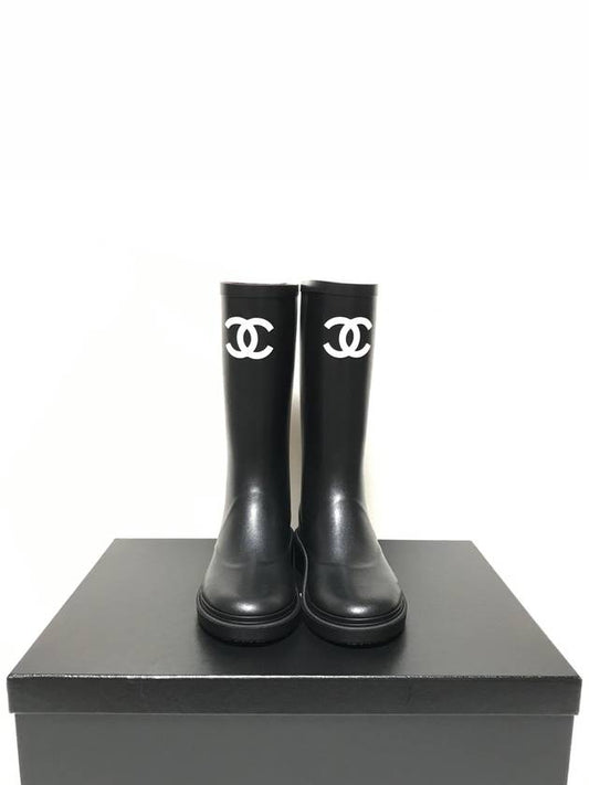 Boots Caoutchouc Black - CHANEL - BALAAN 2