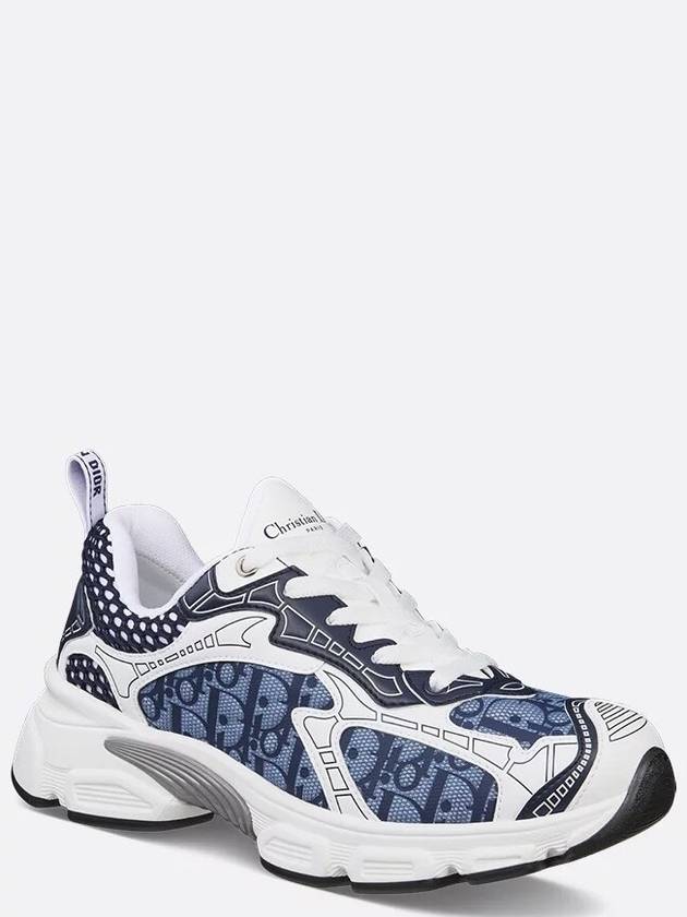 Dior Vibe Sneakers Deep Blue Oblique Motif - DIOR - BALAAN 1