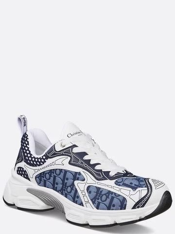 Dior Vibe Sneakers Deep Blue Oblique Motif - DIOR - BALAAN 1